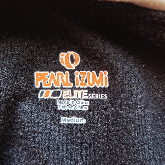 Pearl Izumi Elite Series Thermal Cycling Hooded 1/4 Zip Jacket Orange Black - Picture 9 of 13